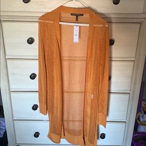 Mustard Yellow Fish Net Cardigan